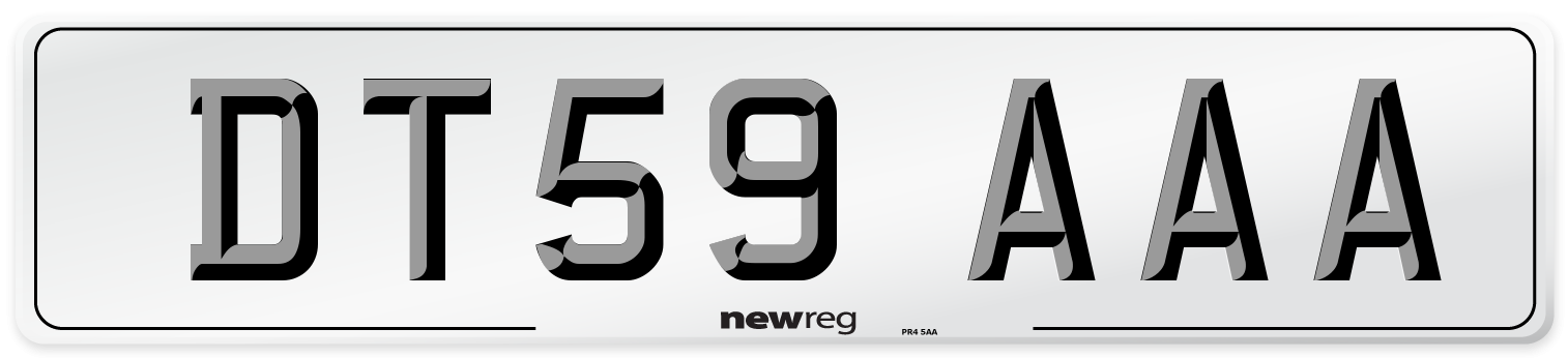 DT59 AAA Number Plate from New Reg